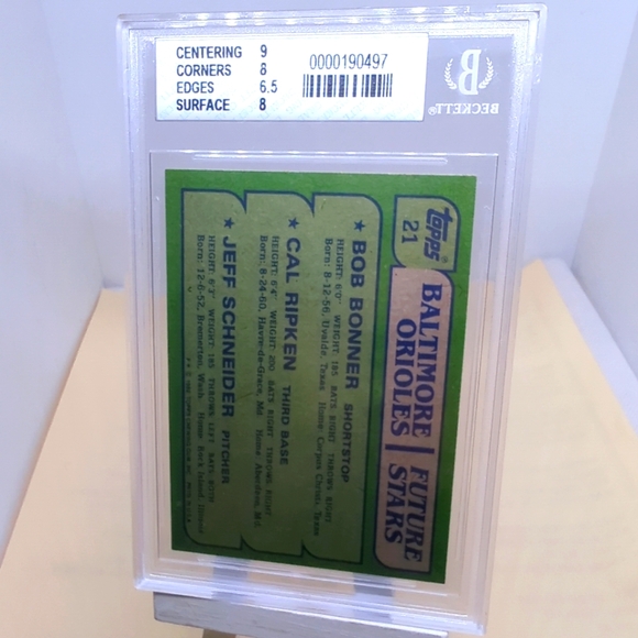 Cal Ripken JR BECKETT 7.5+NM 1982 Rookie Topps Future Stars Baltimore Orioles - Picture 10 of 12